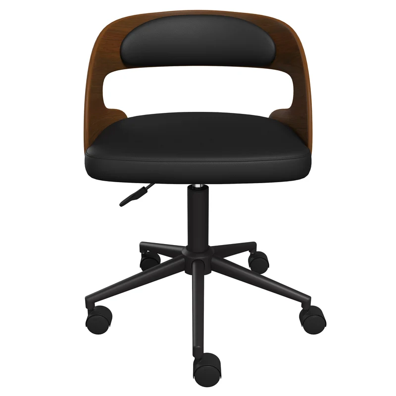 Chaise de bureau noire Louis