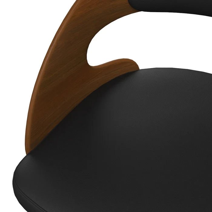 Chaise de bureau noire Louis