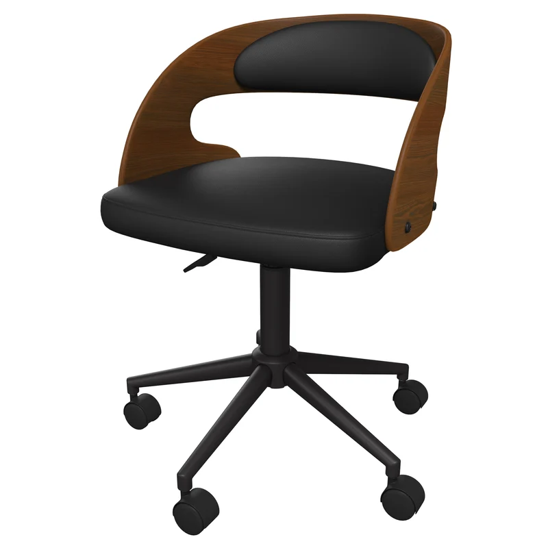 Chaise de bureau noire Louis