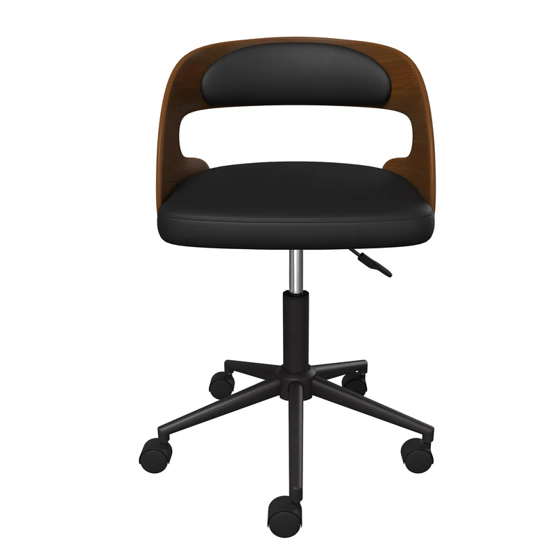 Chaise de bureau noire Louis