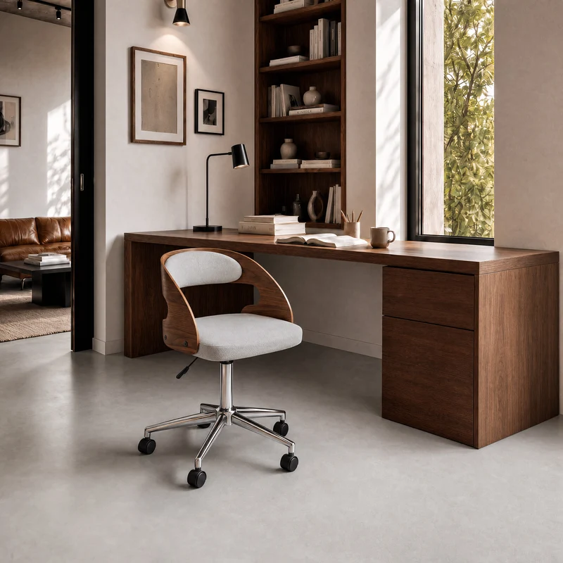 Chaise de bureau Louis gris clair