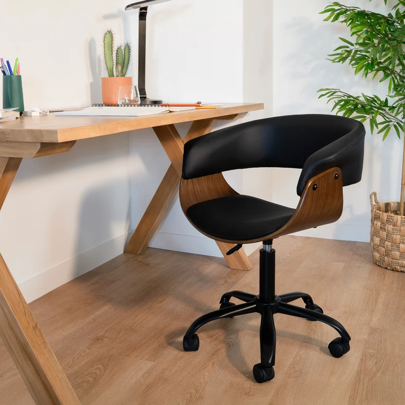 Chaise de bureau Basile noire