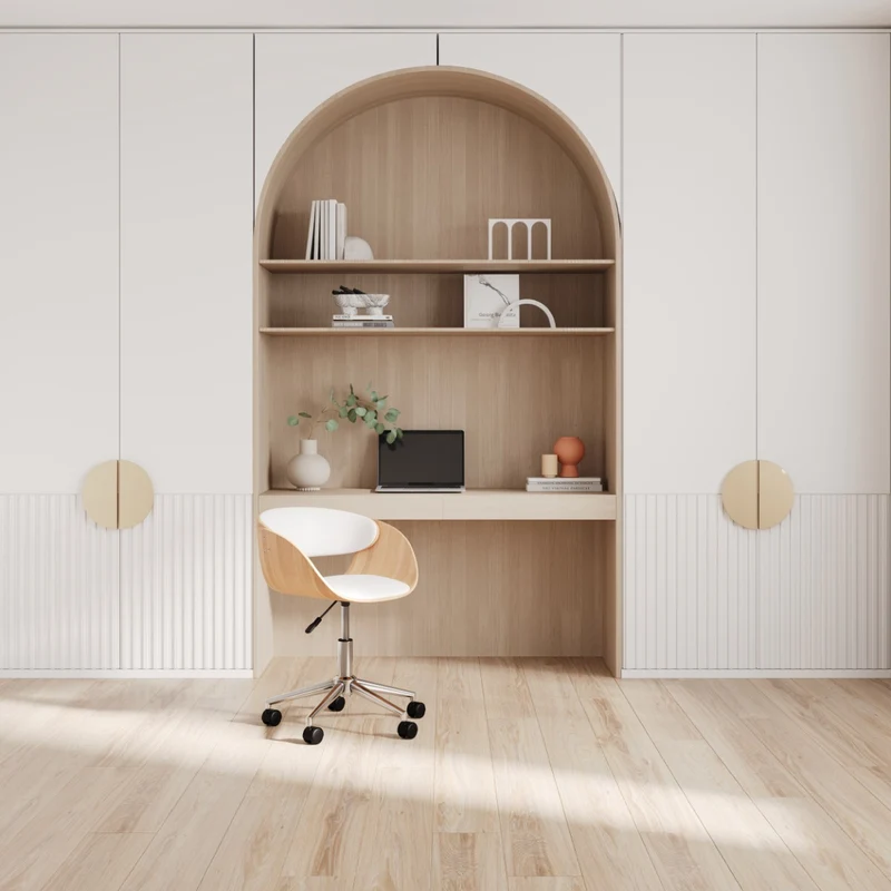 Chaise de bureau Adelmar blanche