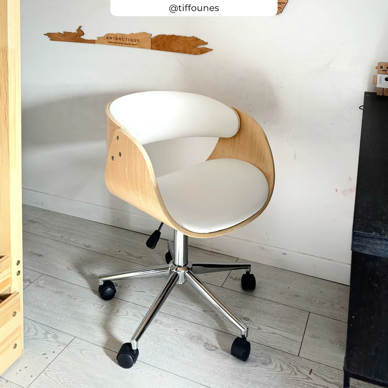 Chaise de bureau Adelmar blanche