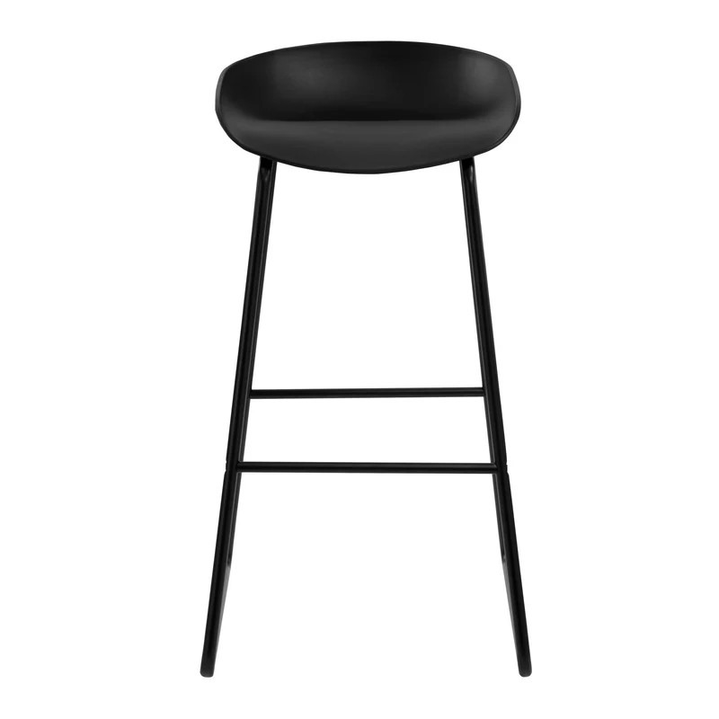 Chaise de bar Yoshi noire 76 cm (lot de 2)