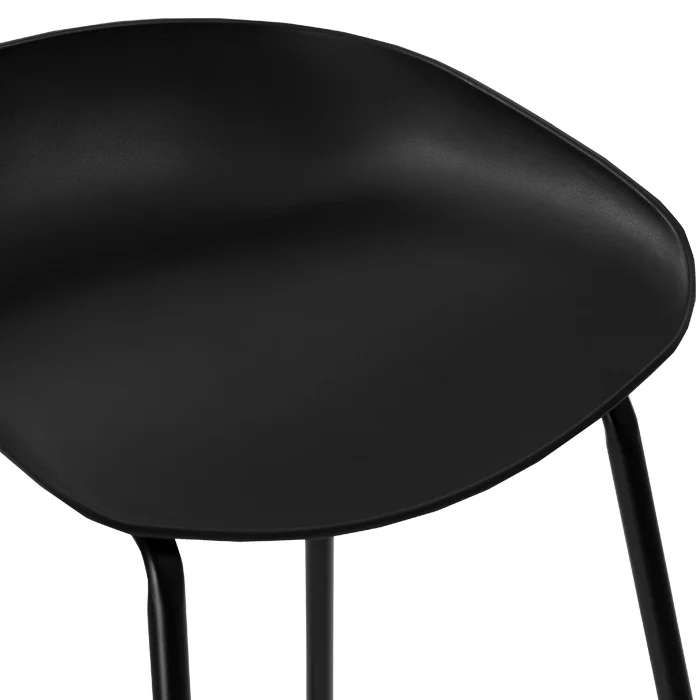 Chaise de bar Yoshi noire 76 cm (lot de 2)