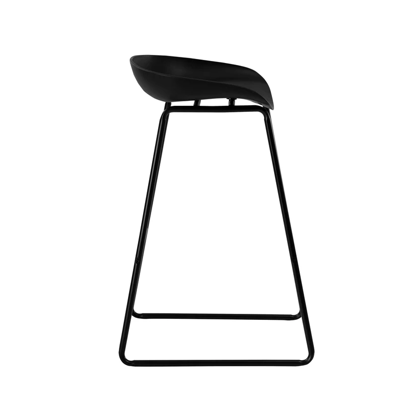 Chaise de bar Yoshi noire 76 cm (lot de 2)