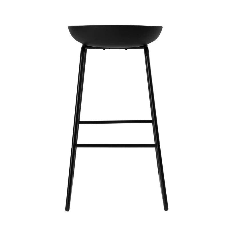 Chaise de bar Yoshi noire 76 cm (lot de 2)