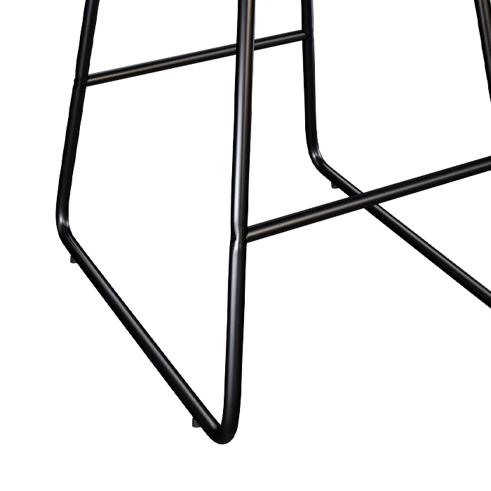 Chaise de bar mi-hauteur Yoshi noire 65.5 cm (lot de 2)