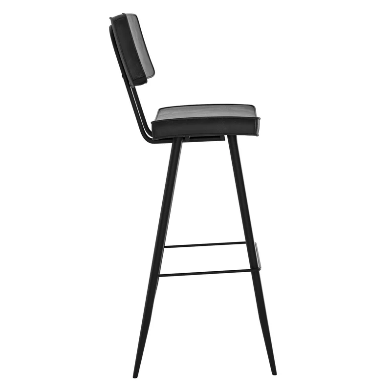 Chaise de bar Texas grise/noire 75.5 cm (lot de 2)