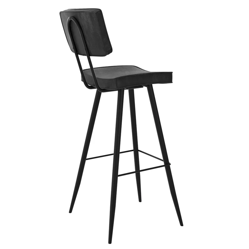 Chaise de bar Texas grise/noire 75.5 cm (lot de 2)