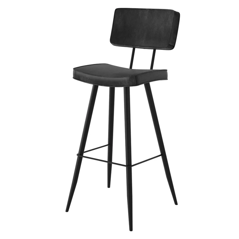 Chaise de bar Texas grise/noire 75.5 cm (lot de 2)