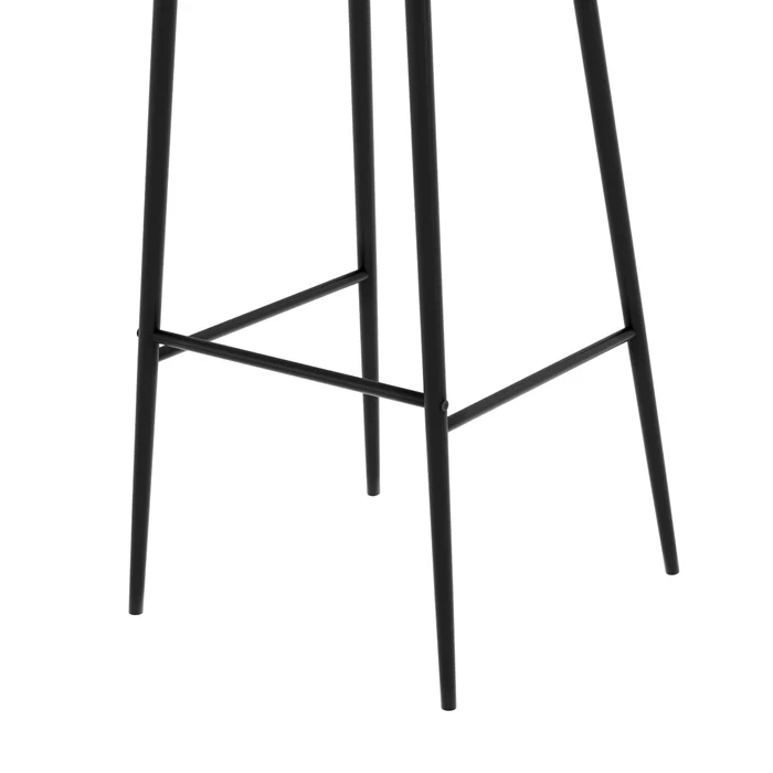 Chaise de bar Rosy en velours noir 75 cm (lot de 2)