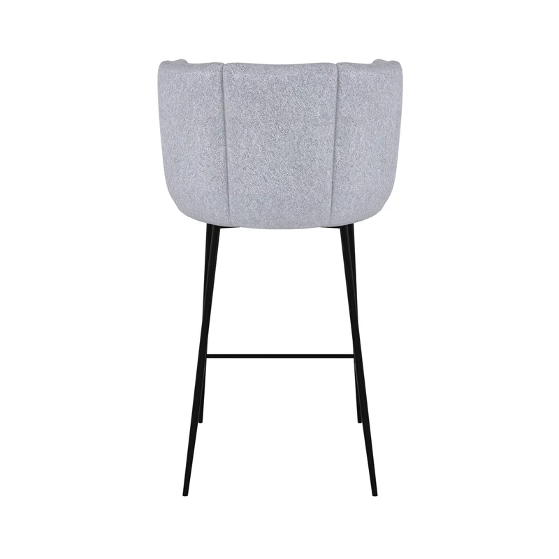 Chaise de bar Rosy en tissu gris clair 67 cm (lot de 2)