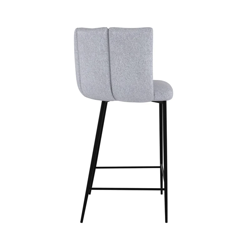 Chaise de bar Rosy en tissu gris clair 67 cm (lot de 2)