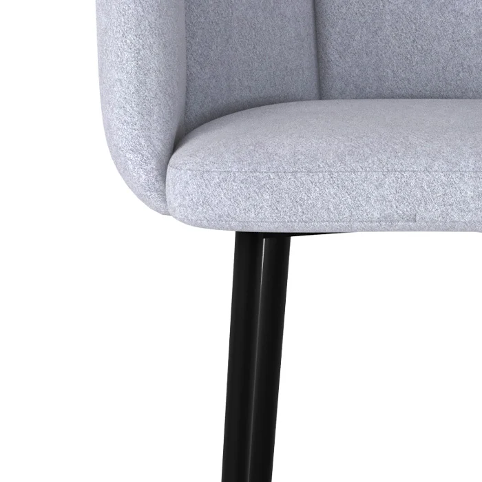 Chaise de bar Rosy en tissu gris clair 75 cm (lot de 2)