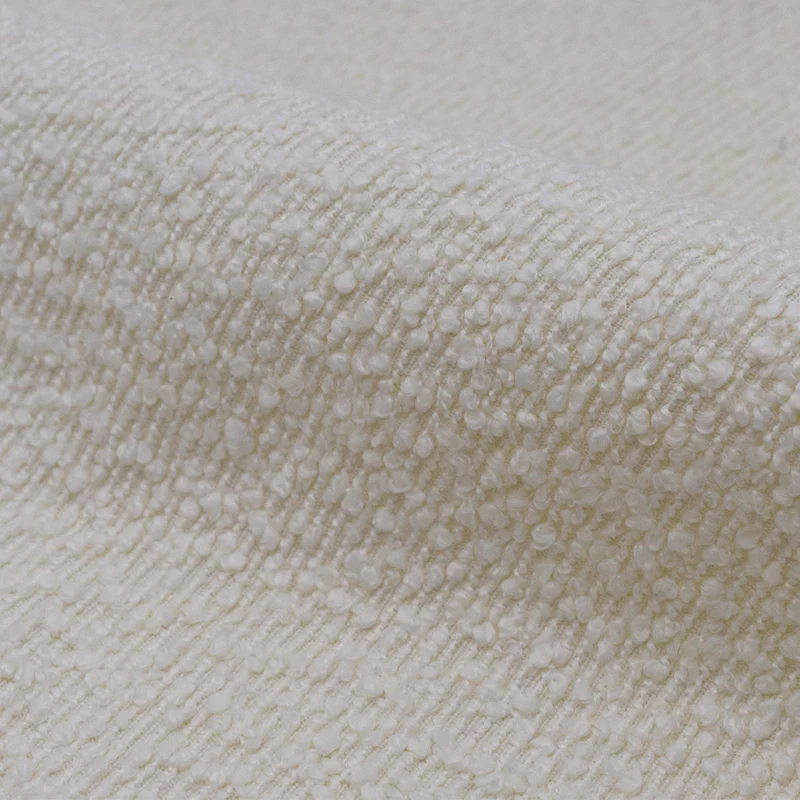 Chaise de bar Rosy en tissu bouclé beige 67 cm (lot de 2)