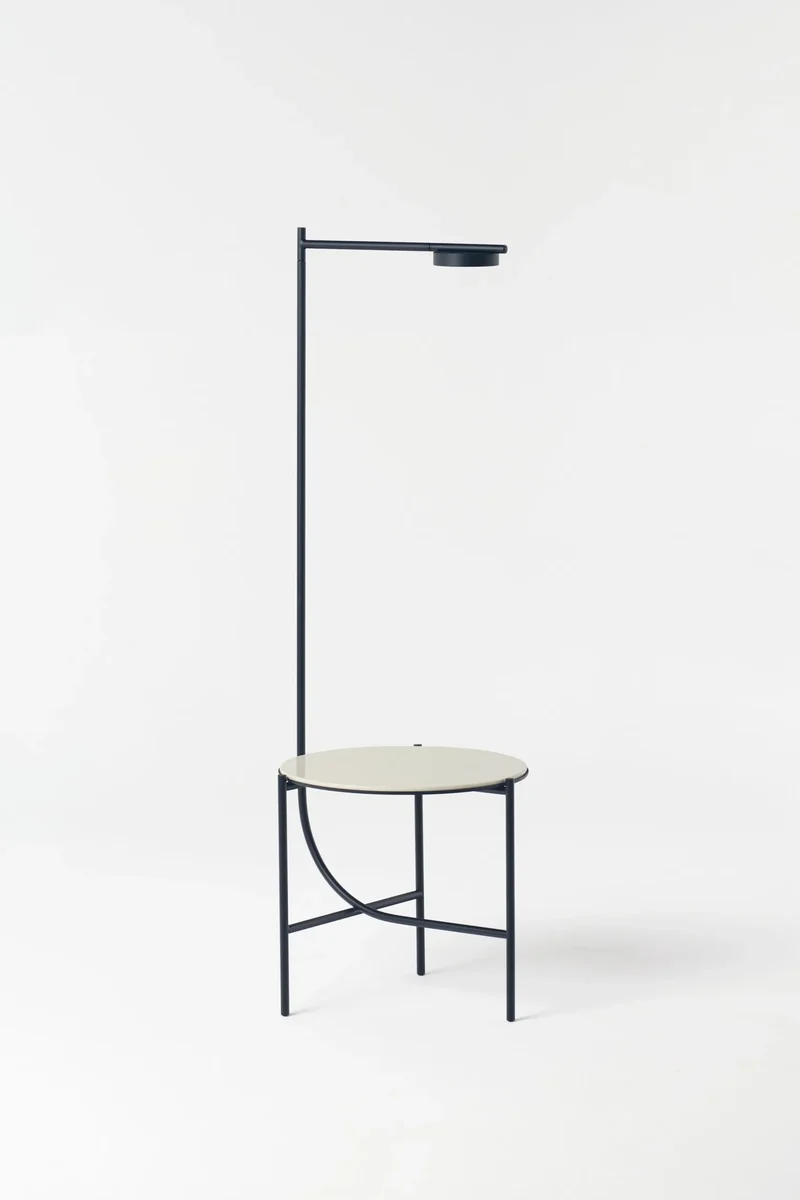 Lampe + Table Igram verre blanc