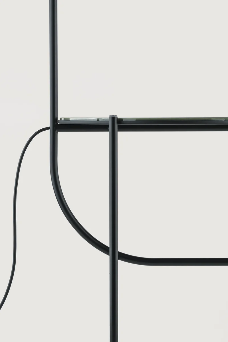 Lampe + Table Igram verre gris
