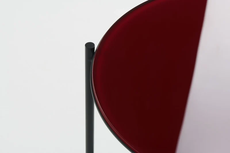 Lampe + Table Igram verre rouge