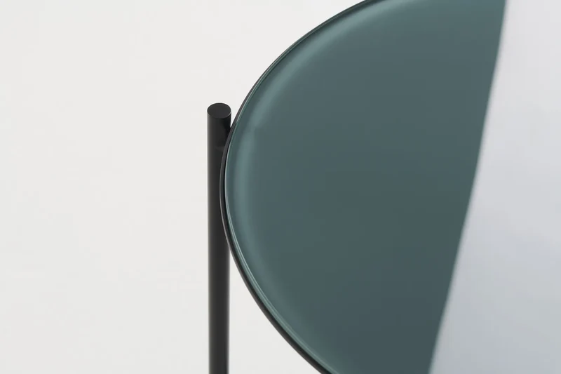 Lampe + Table Igram verre gris