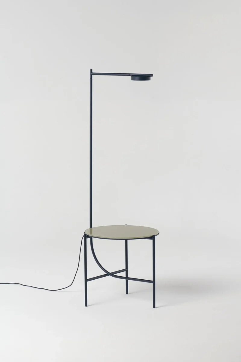 Lampe + Table Igram verre beige