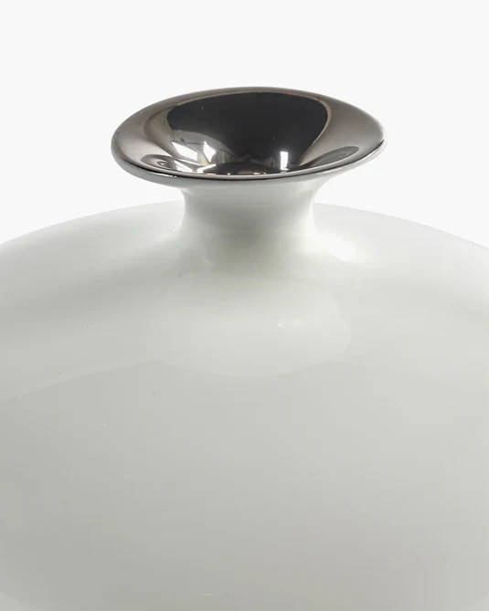 Vase 01 blanc - argent Josephine