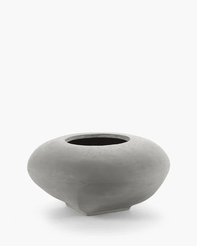 Vase avec tube en verre 06 béton Josephine
