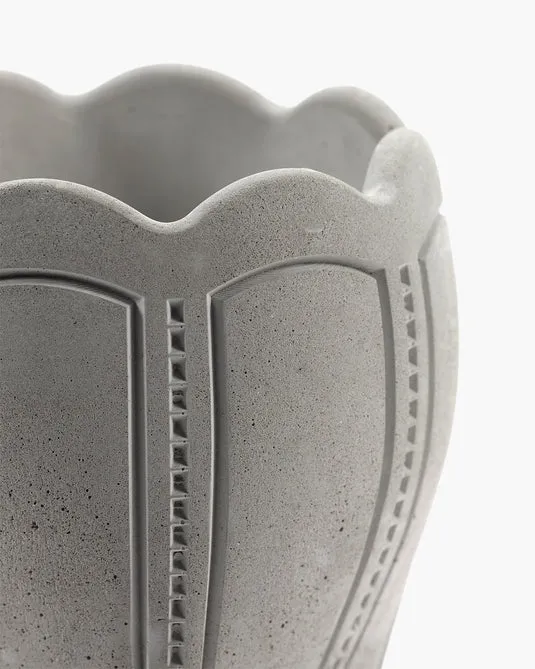Vase avec tube en verre 05 béton Josephine