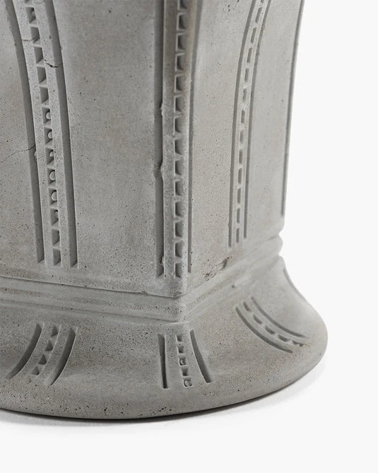 Vase avec tube en verre 05 béton Josephine