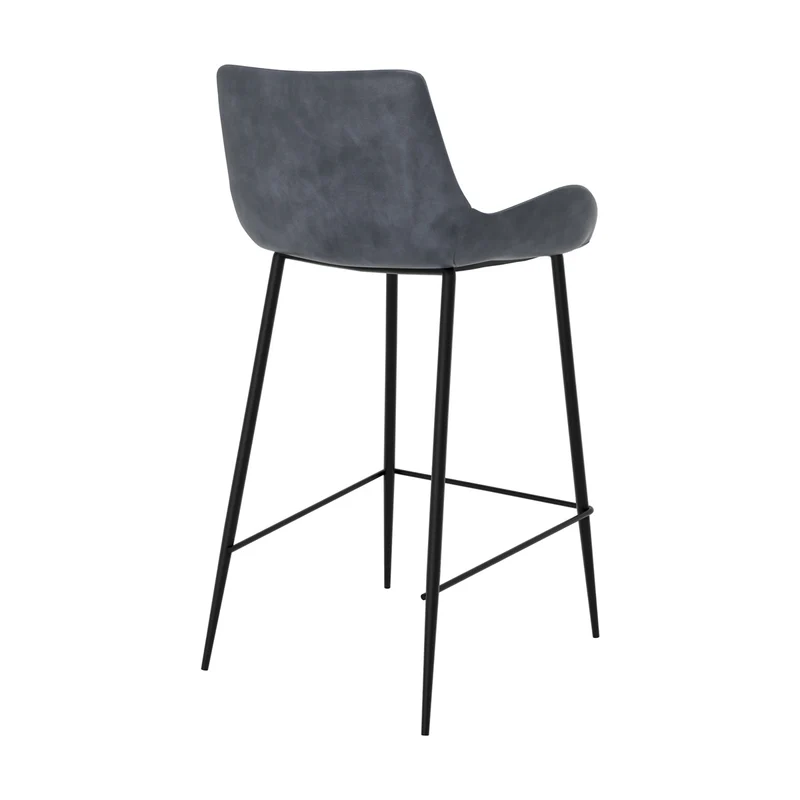 Chaise de bar mi-hauteur Pirata gris/noir 65 cm (lot de 2)