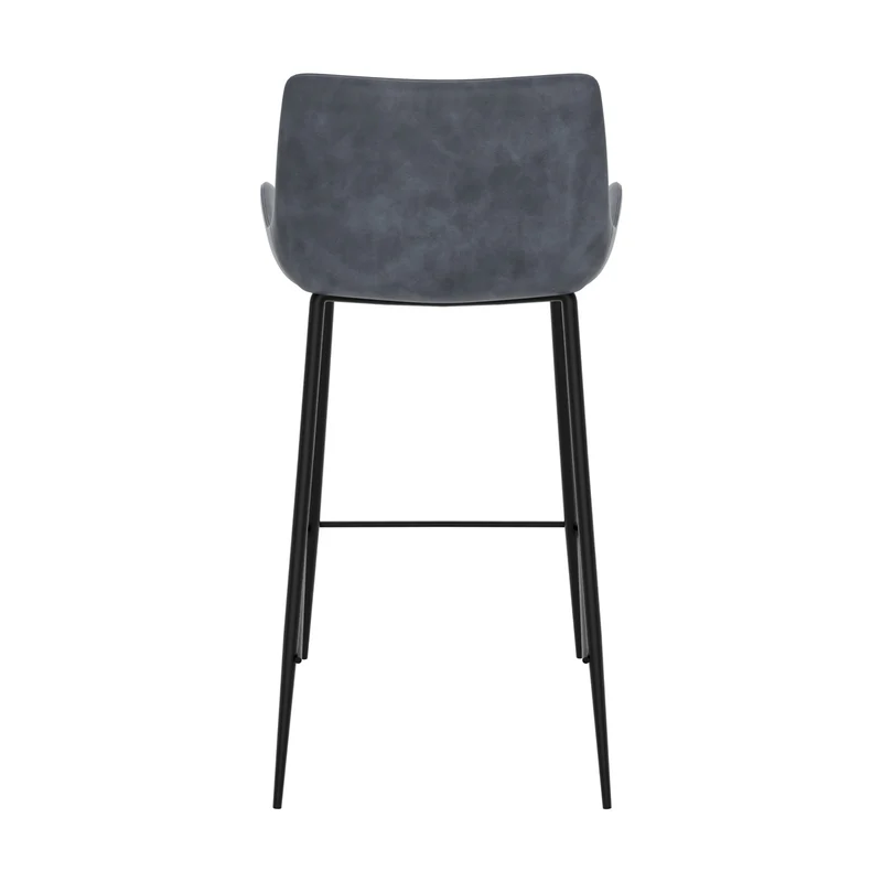 Chaise de bar mi-hauteur Pirata gris/noir 65 cm (lot de 2)