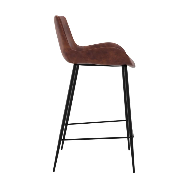 Chaise de bar mi-hauteur Pirata marron 65 cm (lot de 2)