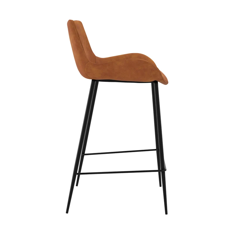 Chaise de bar mi-hauteur Pirata camel 65 cm (lot de 2)