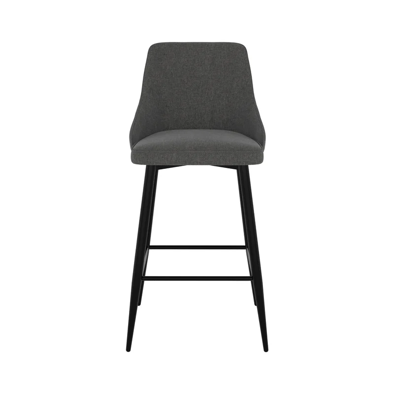 Chaise de bar Pipo en tissu gris foncé 66,5 cm (lot de 2)