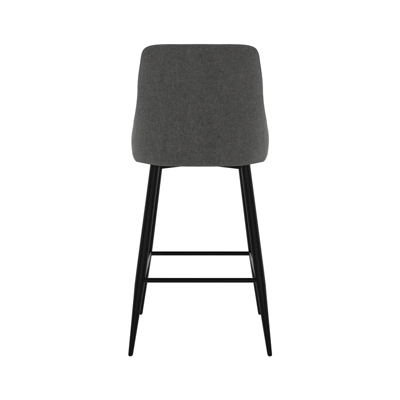 Chaise de bar Pipo en tissu gris foncé 66,5 cm (lot de 2)