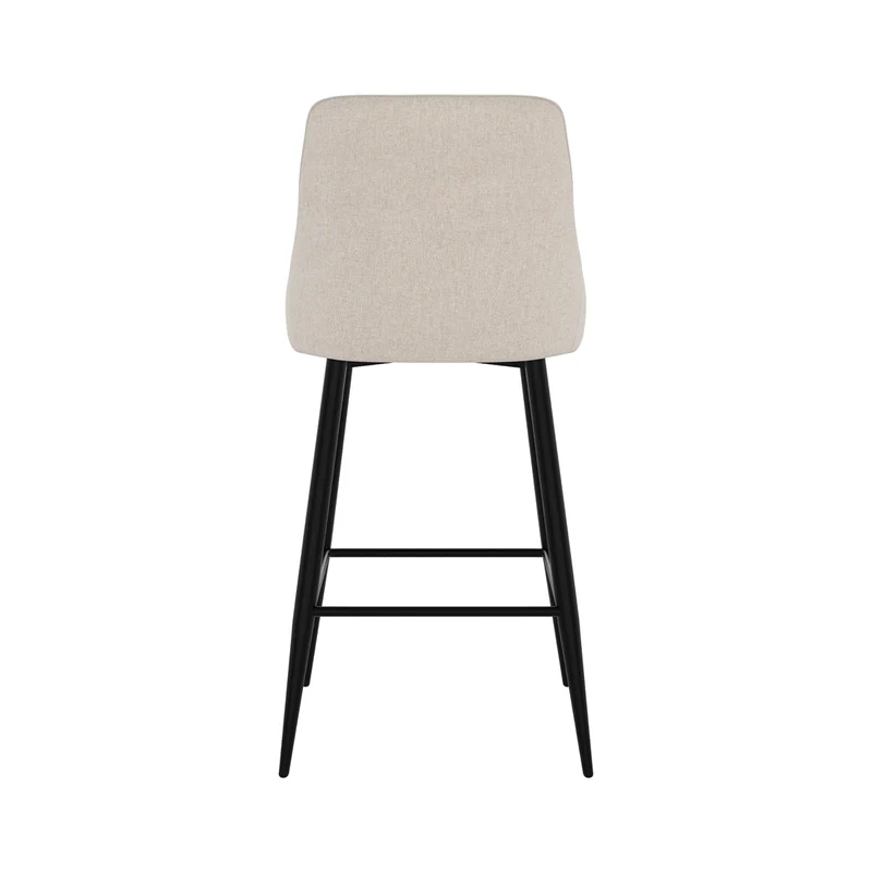 Chaise de bar Pipo en tissu beige 66,5 cm (lot de 2)