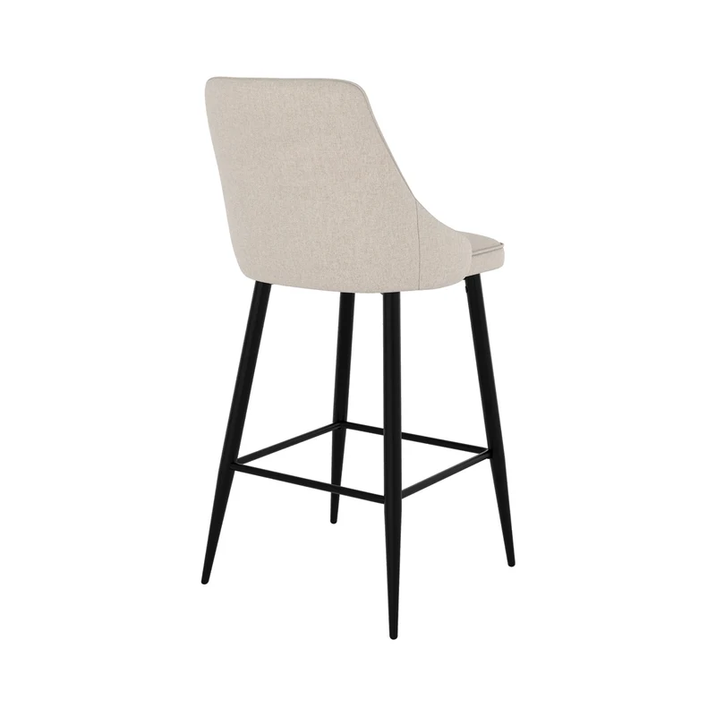 Chaise de bar Pipo en tissu beige 66,5 cm (lot de 2)