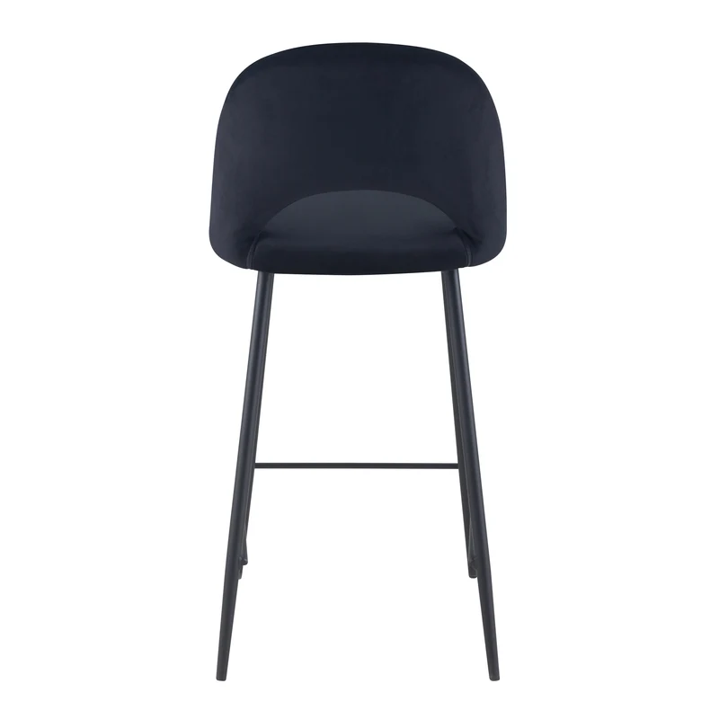 Chaise de bar mi-hauteur Pénélope noire 65 cm (lot de 2)