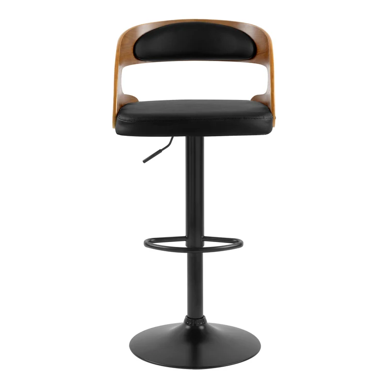Chaise de bar noire Louis 62/84 cm