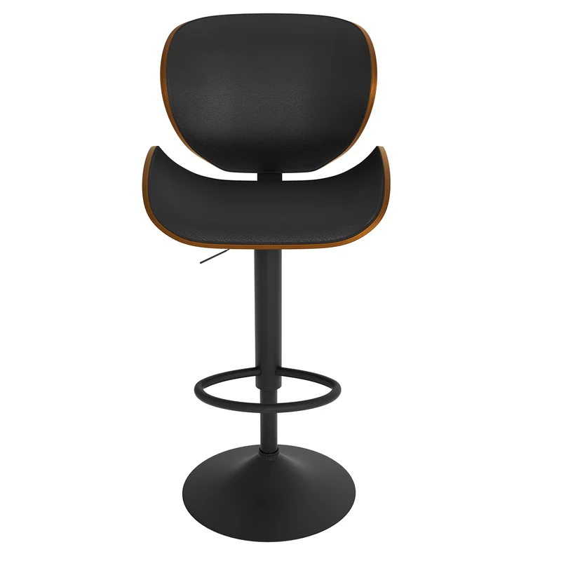 Chaise de bar noire Baudoin 63/84 cm