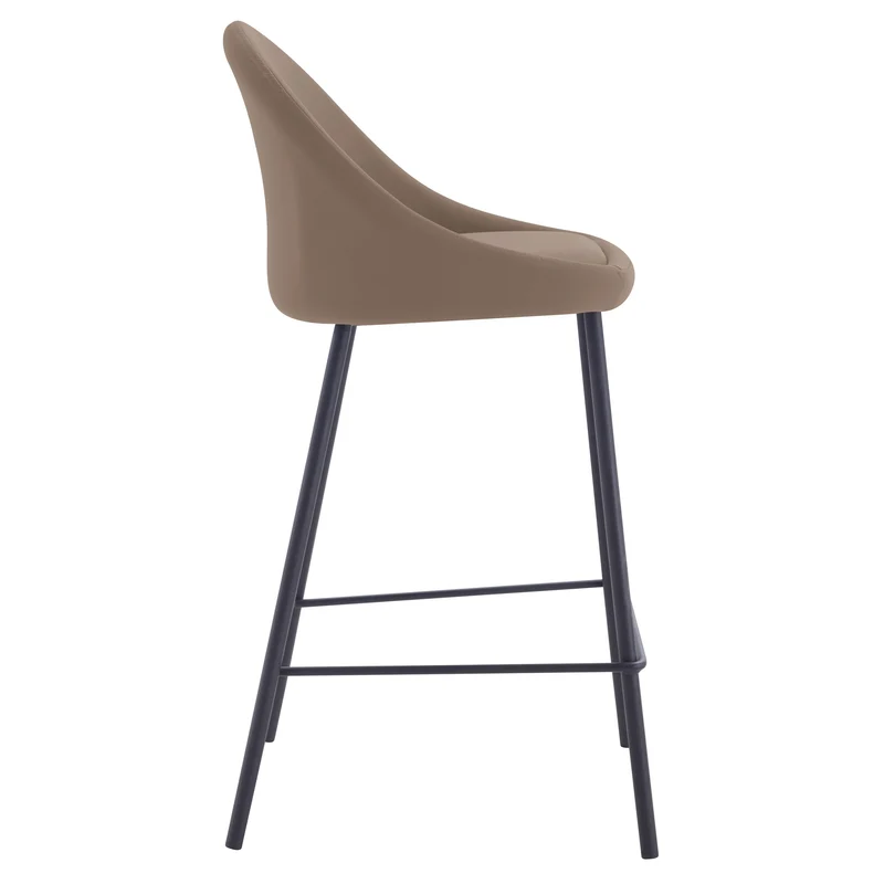 Chaise de bar mi-hauteur Misty marron 65cm (lot de 2)