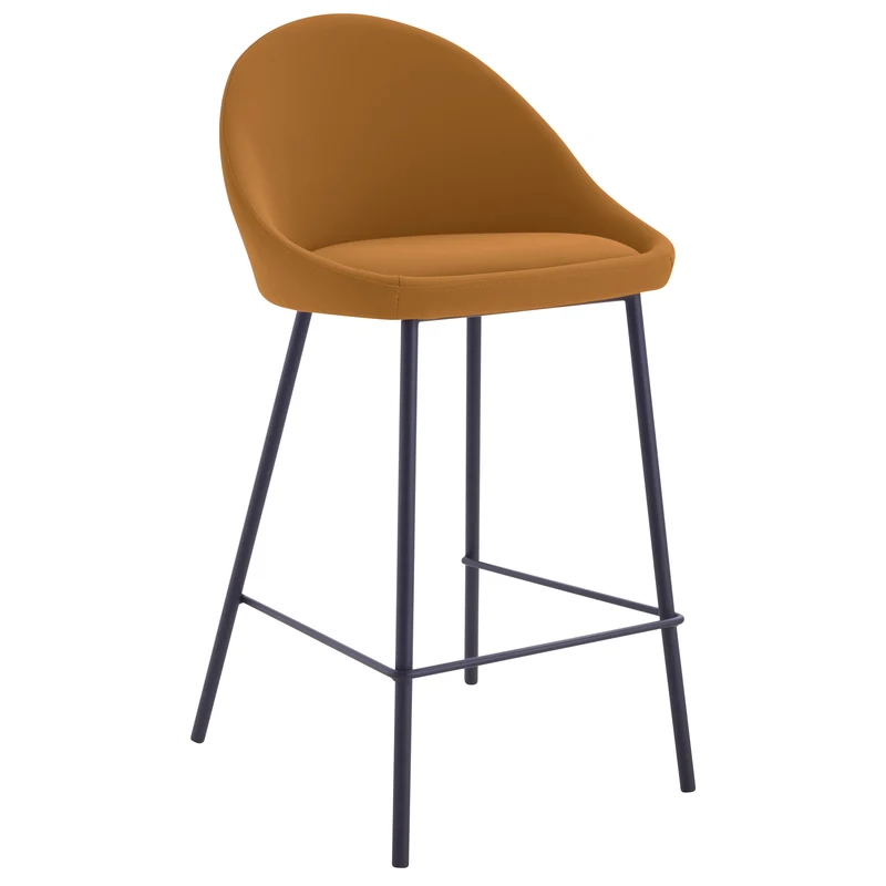 Chaise de bar mi-hauteur Misty cannelle 65cm (lot de 2)