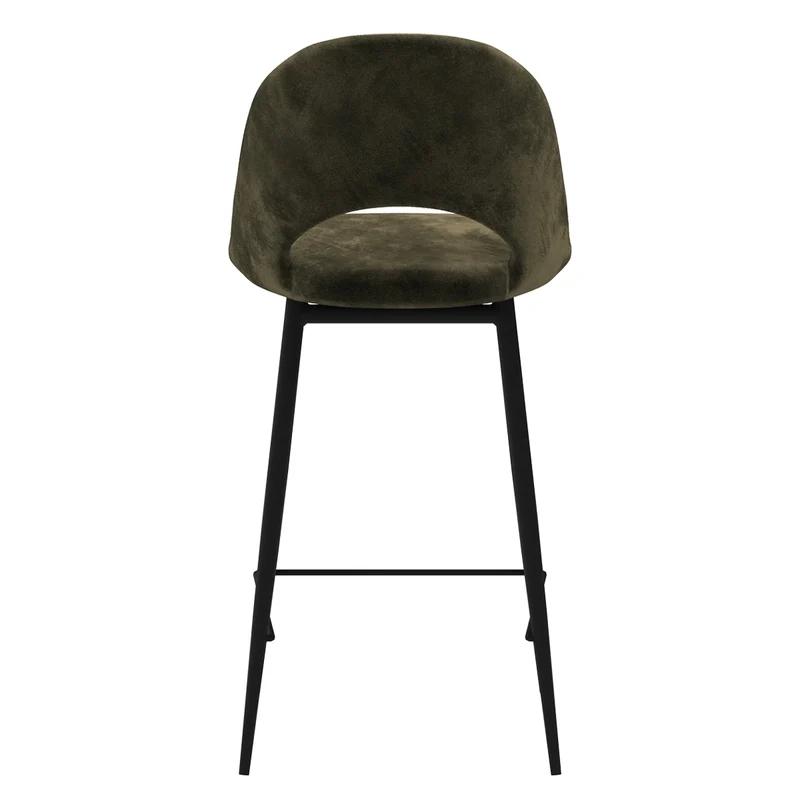 Chaise de bar mi-hauteur Pénélope verte 65 cm (lot de 2)