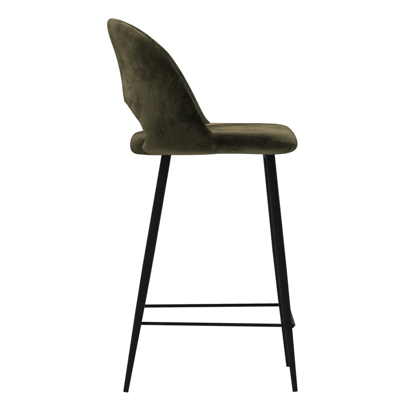Chaise de bar mi-hauteur Pénélope verte 65 cm (lot de 2)