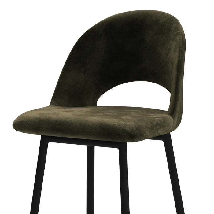 Chaise de bar mi-hauteur Pénélope verte 65 cm (lot de 2)