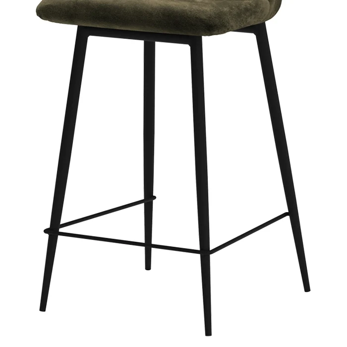 Chaise de bar mi-hauteur Pénélope verte 65 cm (lot de 2)