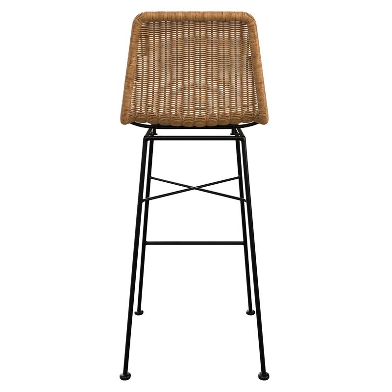 Chaise de bar Mandya naturelle 76 cm (lot de 2)