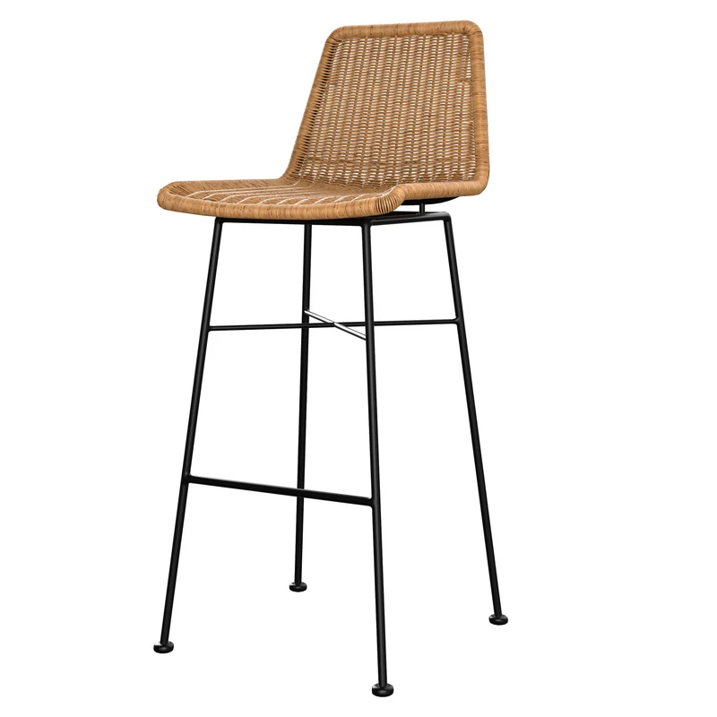 Chaise de bar Mandya naturelle 76 cm (lot de 2)