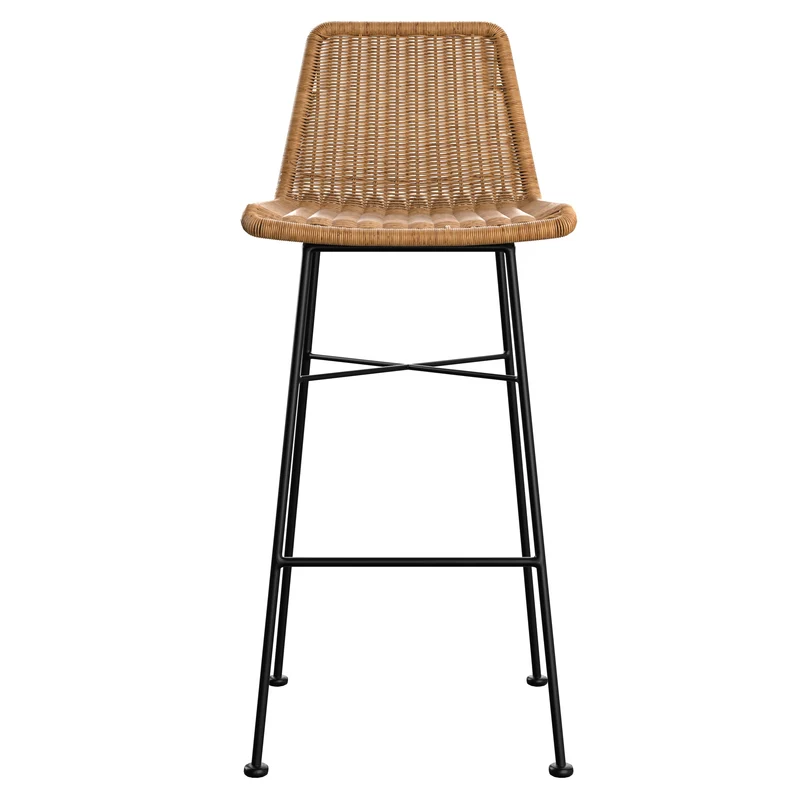 Chaise de bar Mandya naturelle 76 cm (lot de 2)